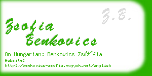 zsofia benkovics business card